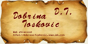 Dobrina Tošković vizit kartica